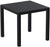 Oakestry Ares 31&#34; Square Resin Patio Dining Table in Black, Commercial Grade