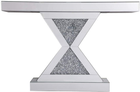 Oakestry 47 in. Crystal Mirrored Console Table