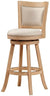 Oakestry Melrose Bar Height Stool, 29-Inch, Driftwood CrÌÄå¬me Wire-Brush and Ivory