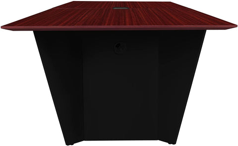 Oakestry Conference Room Table, 120 inch, Mahogany/Black