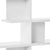 Oakestry 5-Tier Bookcase White and Chrome