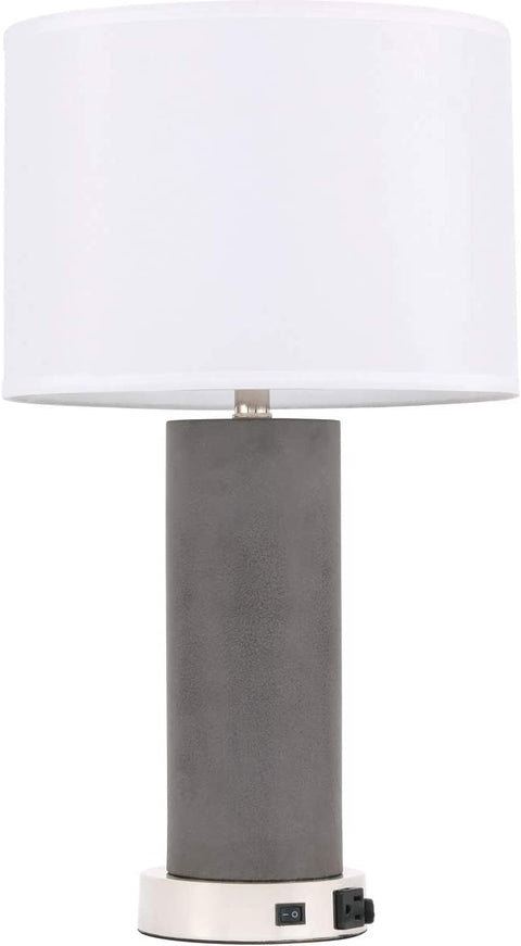 Elegant Decor Chronicle 1 Light Polished Nickel Table Lamp