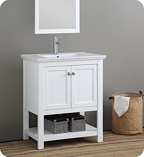 Oakestry Manchester 30&#34; White Traditional Bathroom Vanity