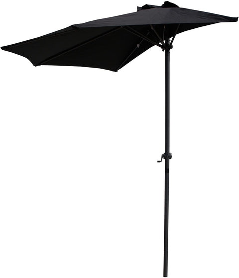 Oakestry St. Kitts 9-Foot Wall Hugger Patio Umbrella Black