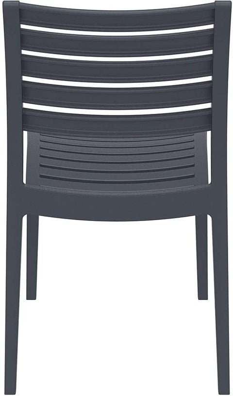 Oakestry Ares Outdoor Patio Dining Chair in Dark Gray (Set of 2)