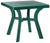 Oakestry Viva 31&#34; Resin Square Patio Dining Table in Green, Commercial Grade