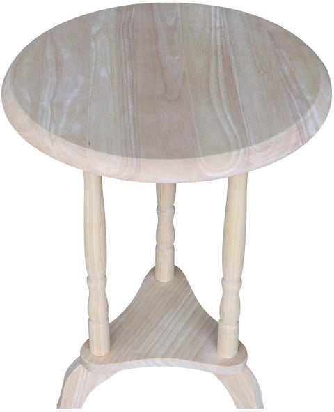 Oakestry Round Plant Table, L: 16 x W: 16 x H:23, Unfinished