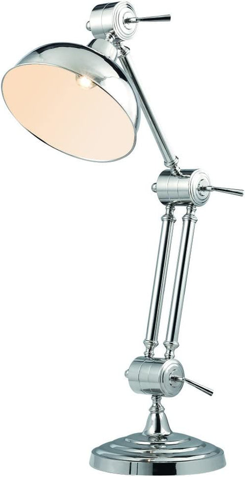 Chrome Vintage 11in. Wide Task Single Light Boom Arm Desk Lamp from The Urban Classics Collection