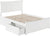 Oakestry Metro Platform Bed with Matching Foot Board and 2 Urban Bed Drawers, Full, White