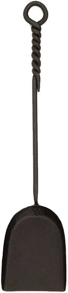 Oakestry Rope Handle Single, Long Shovel Fireplace Tool, Extra 36-in, Black