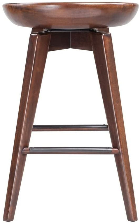 Oakestry Bali Counter Height Swivel Stool, 24-Inch, Cappuccino