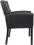 Oakestry Executive Box Arm Chair with Mahogany Finish in Black