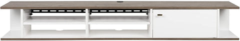 Oakestry Wall Mounted Media Console with Door, 70&#34;, White