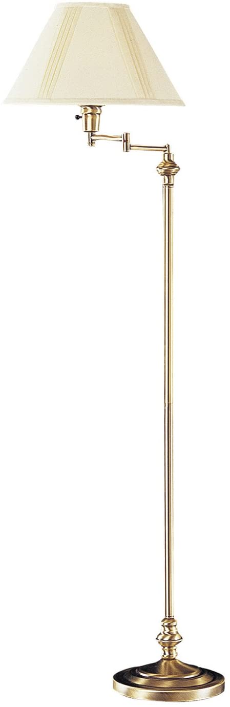 Oakestry BO-314-AB Transitional Swing Arm Floor Lamp, Antique Bronze