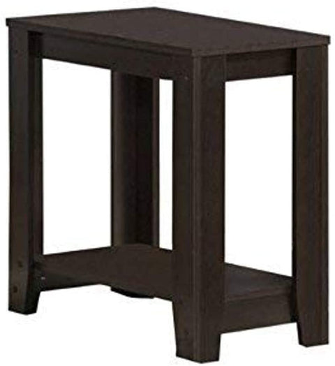 Oakestry I Accent End Side-Lamp Table with Shelf, 24&#34; x 12&#34; x 22&#34;, Cappuccino