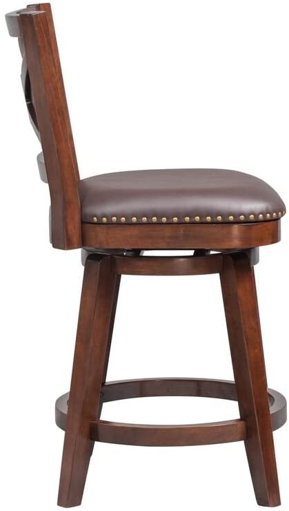 Oakestry Broadmoor Swivel Counter Stool, 40-Inch, Cappuccino