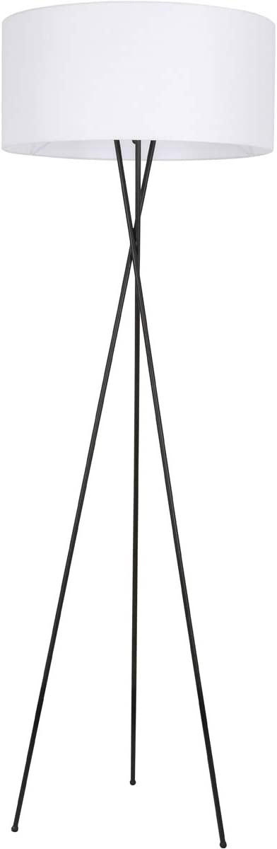 Living District Cason 1 Light Black and White Shade Floor lamp