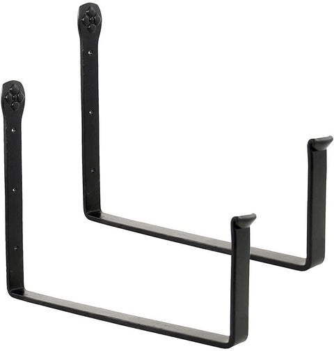 Oakestry SFB-04 Window Flower Box Wall Brackets, 12-inch, Black