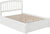 Oakestry Richmond Platform Bed with Flat Panel Footboard and Turbo Charger with Twin Size Urban Trundle, Full, White