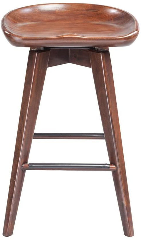 Oakestry Bali Counter Height Swivel Stool, 24-Inch, Cappuccino