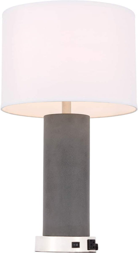 Elegant Decor Chronicle 1 Light Polished Nickel Table Lamp
