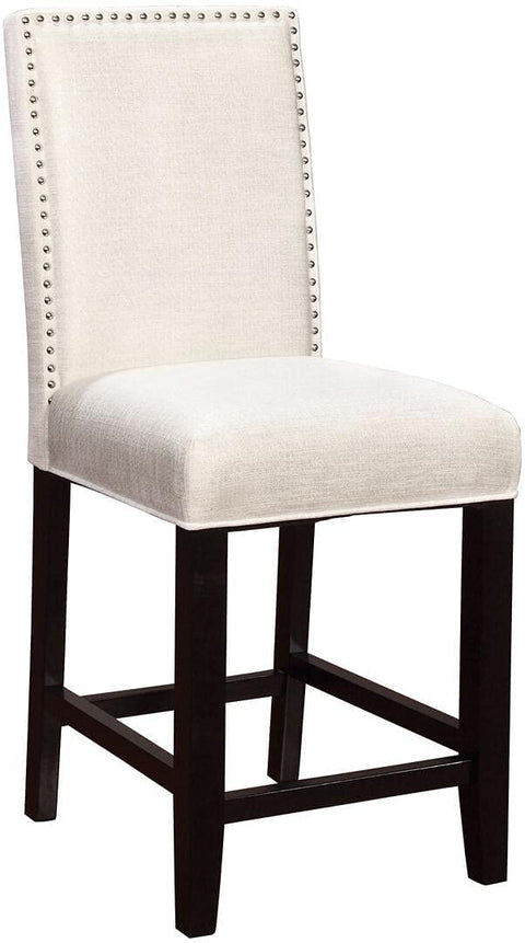 Oakestry Stewart 24&#34; Wood Counter Stool in Glitz White