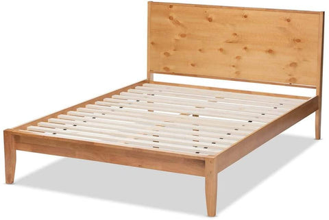 Oakestry Marana Modern and Rustic Natural Oak and Pine Finished Wood King Size Platform Bed