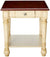 Oakestry Rectangular End Table Dark Brown and Antique White