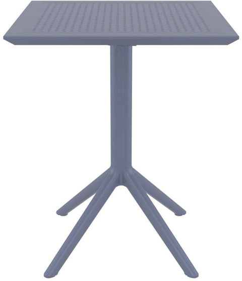 Oakestry Sky 24 inch Square Folding Table in Dark Gray Finish
