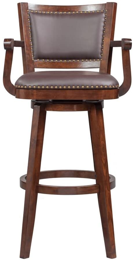 Oakestry Broadmoor Swivel Extra Tall Barstool, 50-Inch, Cappuccino