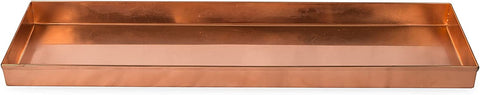 Oakestry 20-in Copper Tray with Raised Edges Rectangular Metal Serving Tray