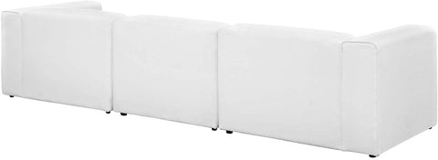 Oakestry Mingle Contemporary Modern 4-Piece Sectional Sofa Set in White
