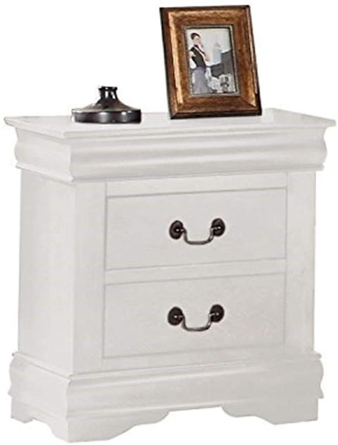 Oakestry Louis Philippe Nightstand, White, One Size