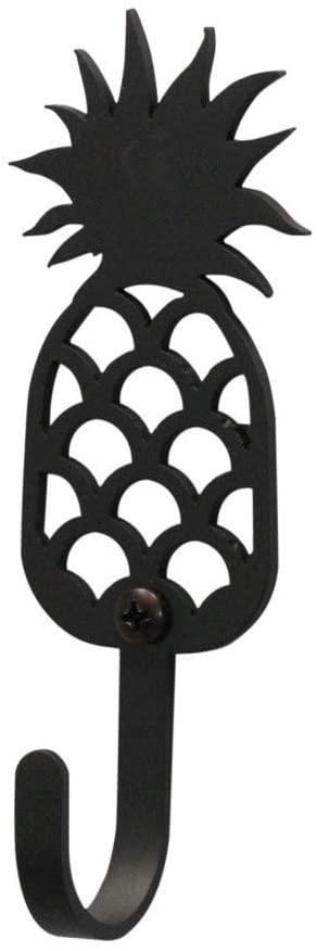 Oakestry Village Pineapple Black Wrought Iron Small Hook