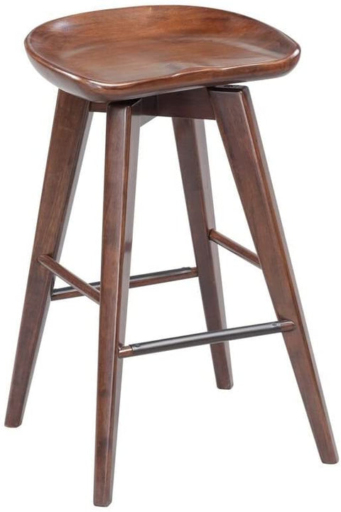 Oakestry Bali Counter Height Swivel Stool, 24-Inch, Cappuccino