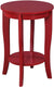 Oakestry American Heritage Round End Table, Cranberry Red