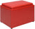 Oakestry Designs4Comfort Accent Storage Ottoman, Bright Red