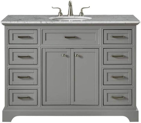 Elegant Decor 48 in. Single Bathroom Vanity Set in Light Grey