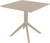 Oakestry Sky 32&#34; Square Patio Bistro Table in White, Commercial Grade