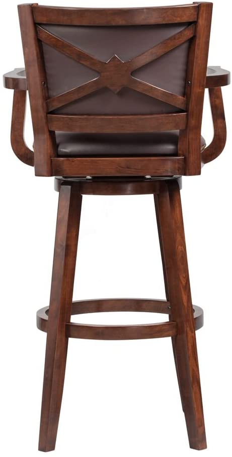 Oakestry Broadmoor Swivel Extra Tall Barstool, 50-Inch, Cappuccino