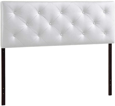 Oakestry Baltimore Modern and Contemporary Faux Leather Upholstered Headboard White/Twin