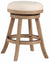 Oakestry Fenton Counter Stool, 24-Inch, Driftwood Wire-Brush and Ivory