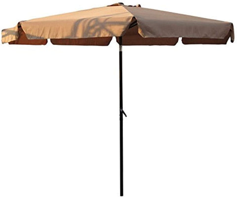 Oakestry Furniture Piece Outdoor 10 Foot Aluminum Umbrella with Flaps