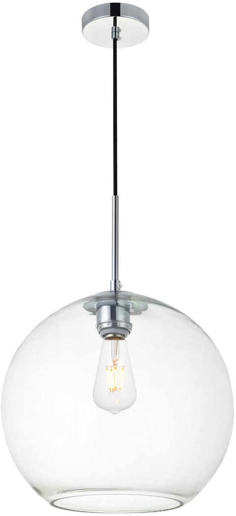 Oakestry Baxter 1 Light Brass Pendant with Clear Glass