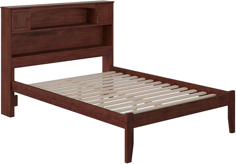 Oakestry Newport Platform Bed with Open Foot Board, Full, Antique Walnut