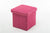 Oakestry Upholstered Folding Storage Ottoman, Pink