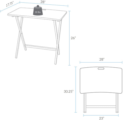 Oakestry Arizona Folding Table with Solid Red Oak