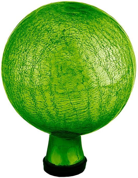 Oakestry 6-Inch Crackle Gazing Globe Ball, Fern Green