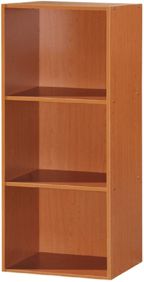 Hodedah 3-Shelf Bookcase in Cherry