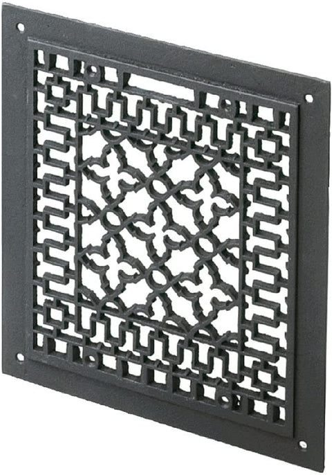 Oakestry Cast Iron Floor Vnet Grille Register, Black